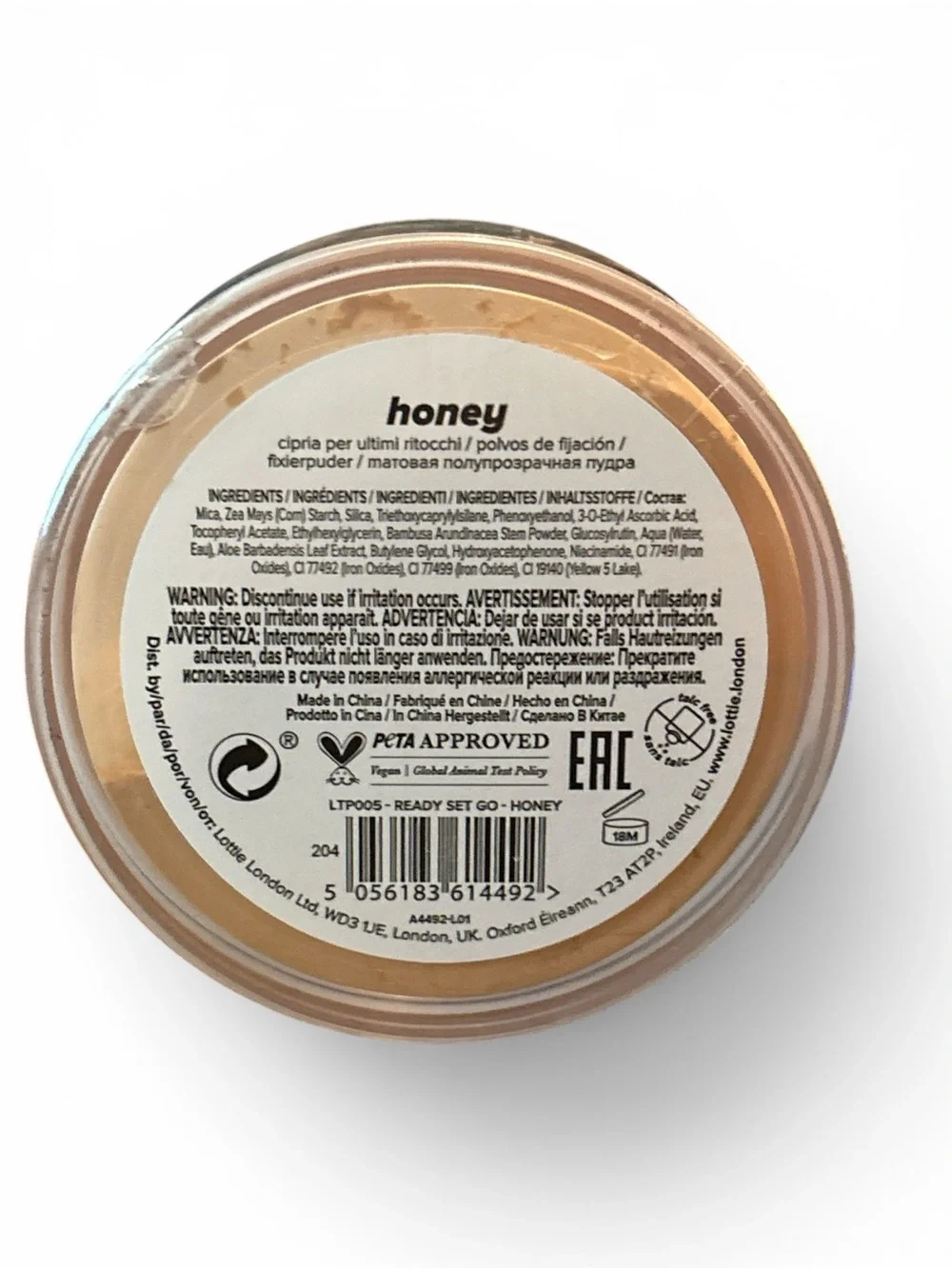 Lottie London Ready Set Go Setting Powder - Honey